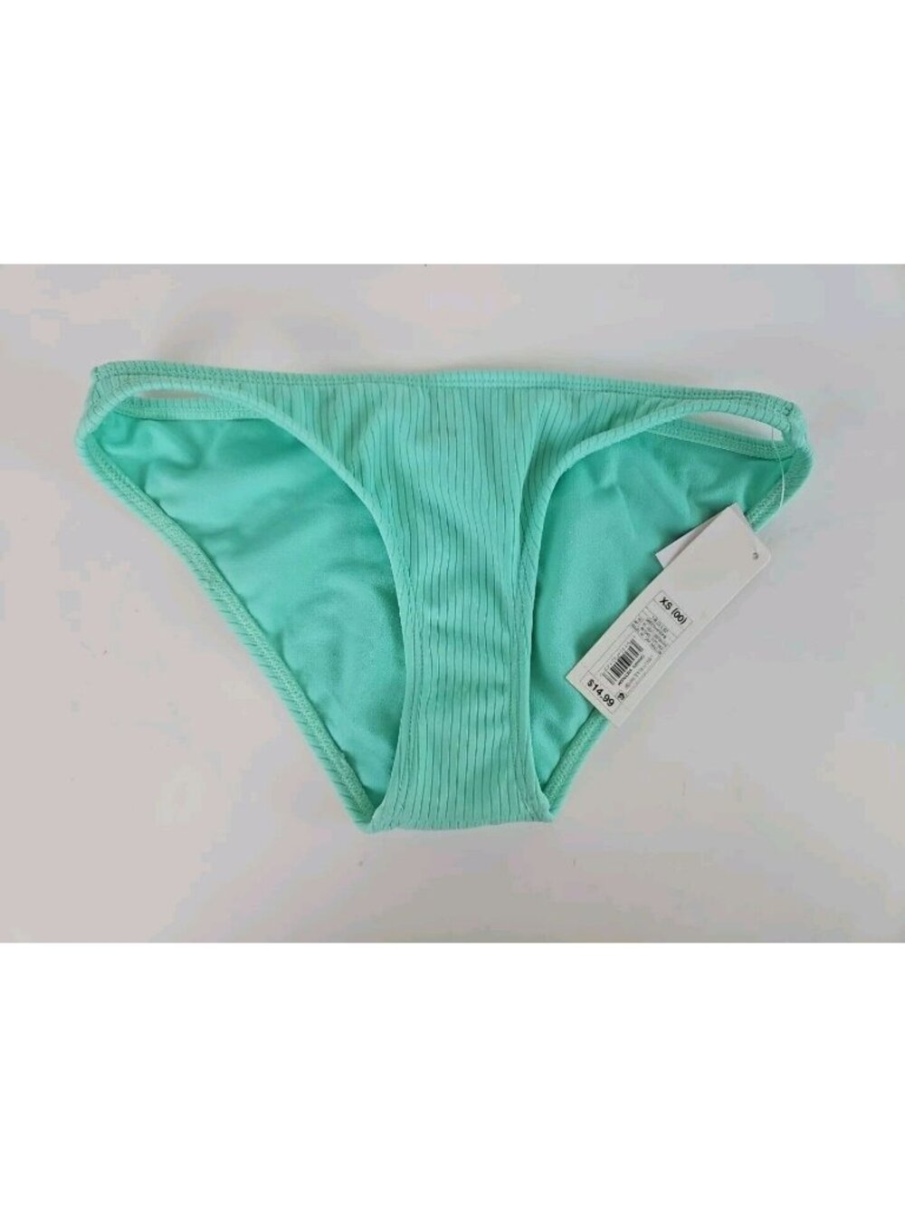 Juniors' Ribbed Cheeky Bikini Bottom - Xhilaration - Green XS - S486 Swimsuit